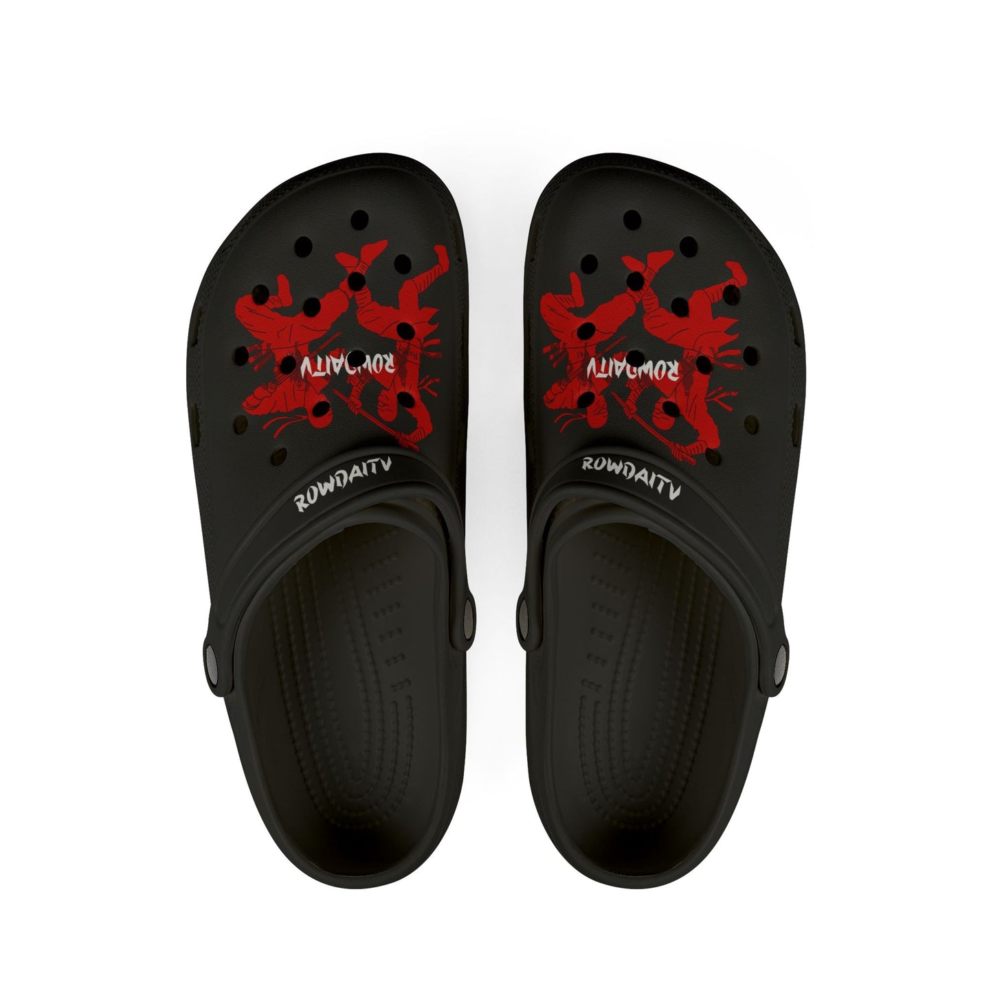 Red Ninja Foam Rubber Shoes Printify
