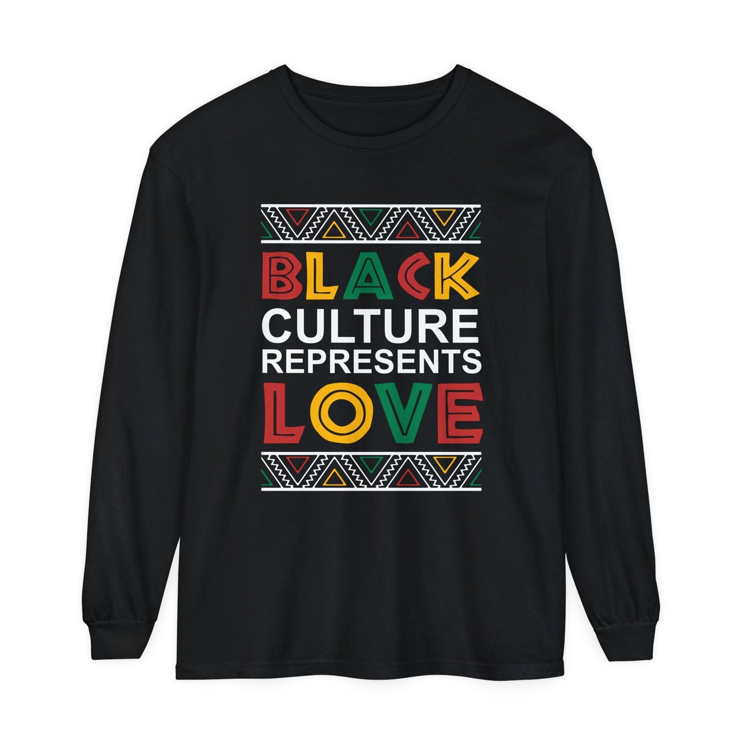 Black Culture Represents Love™ Long Sleeve Shirt Printify