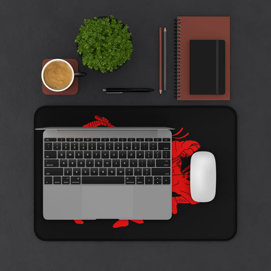 Red Ninja Desk Mat Printify