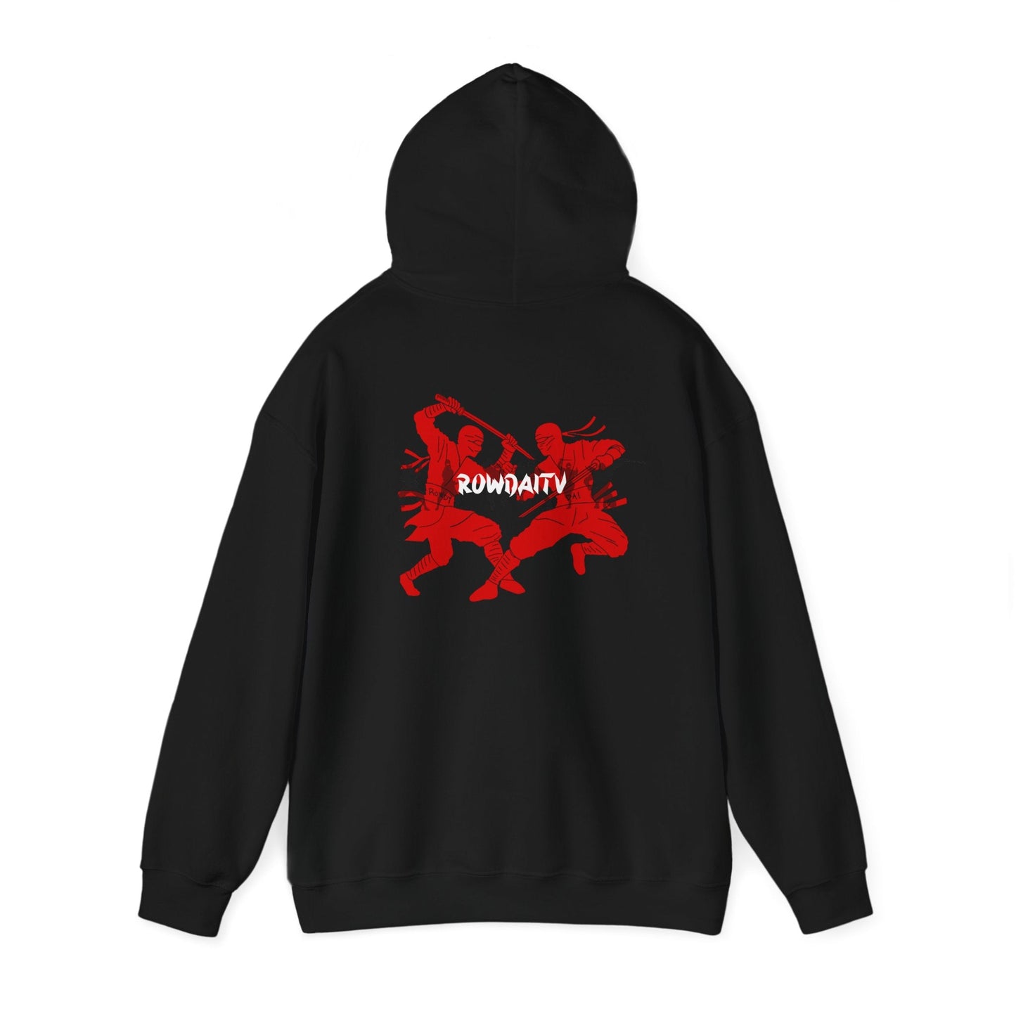 Red Ninja Hooded Sweatshirt Printify