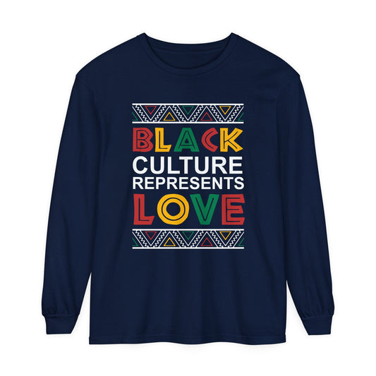 Black Culture Represents Love™ Long Sleeve Shirt Printify