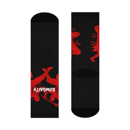 Red Ninja Crew Socks Printify