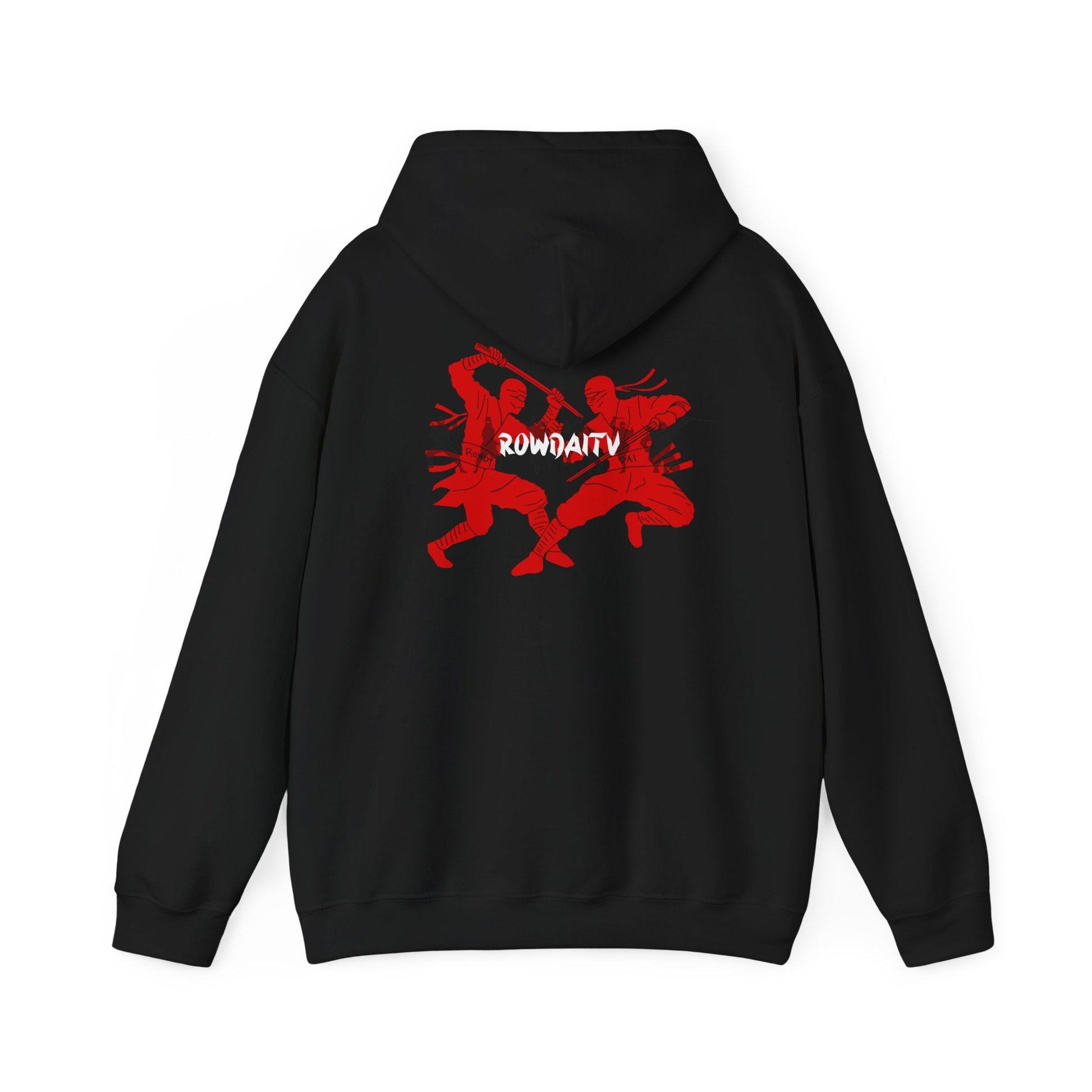 Red Ninja Hooded Sweatshirt Printify
