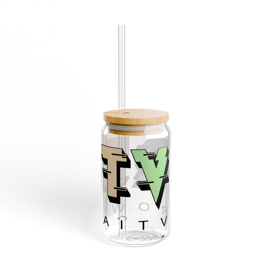 RDTV Sipper Glass, 16oz Printify